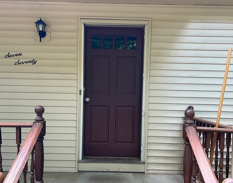 A new energy efficient front door will be installed